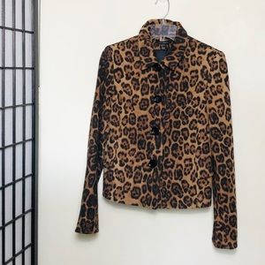 Louben animal print jacket size 6